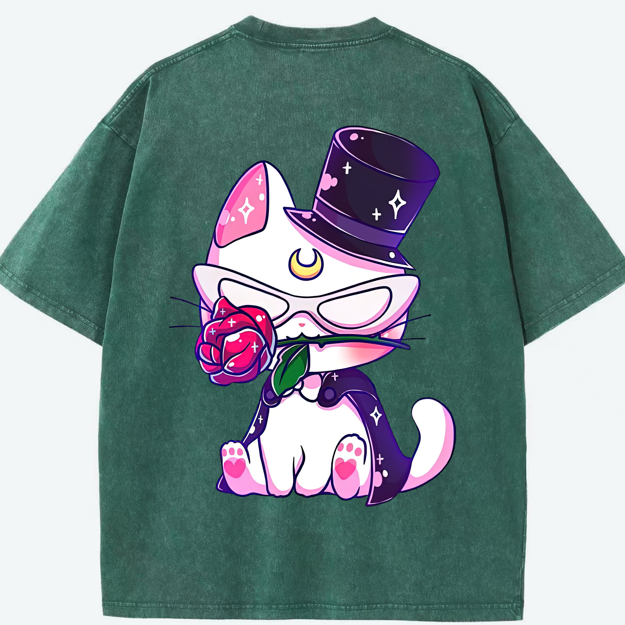 （画像用） 美少女戦士セーラームーン Sailor Moon 綿100% ヴィンテージ風 半袖Tシャツ（背面プリント）